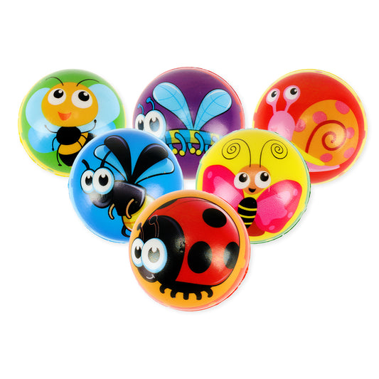 Party Central 36PCE Sweet Bugs Stress Balls High Quality Rubber Toy 6.3cm